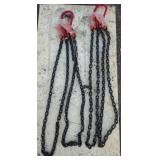 2-- 7 ft Double Legs Lifting Chain Sling
