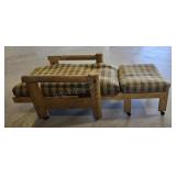 Log Chair/Futon with Ottoman