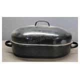 Enamel Turkey Roaster w/ Lid