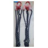2-- 7 ft Double Legs Lifting Chain Sling
