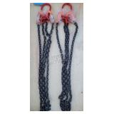 2-- 7 ft Double Legs Lifting Chain Sling