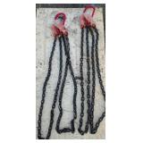 2-- 7 ft Double Legs Lifting Chain Sling