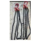 2-- 7 ft Double Legs Lifting Chain Sling