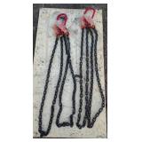 2-- 7 ft Double Legs Lifting Chain Sling