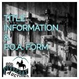 Title Information/ POA Form