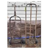 2 - Vintage Dollies with Hard Wheels