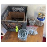 Variety of Bolts & Nails in Crate