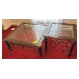 Metal & Wood Coffee Table & End Table