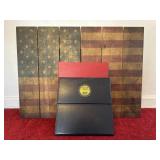 Wood Flag Art, State Quarter Collection & Book