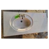 Single Basin Vanity Top with Faucet
