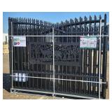 7 ft X 20 ft Metal Farm Driveway Gate
