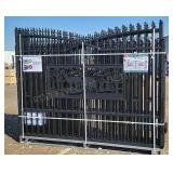 7 ft X 20 ft Metal Farm Driveway Gate