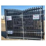 7 ft X 20 ft Metal Farm Driveway Gate