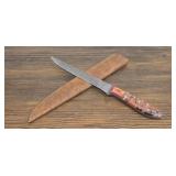 Damascus Knife & Sheath