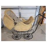 VIntage  Wicker Baby Stroller