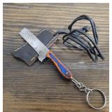 Miniature Fixed Blade Damascus Knife w/ Sheath