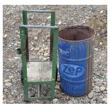 Welding Cart/ 15 Gallon Metal Drum