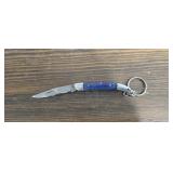 Damascus Steel Pocket Knife Key Chain