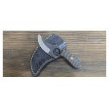 High Carbon Steel Knife w/ Leather Sheath