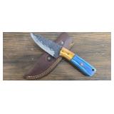 High Carbon Steel Knife w/ Leather Sheath