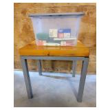 RCBS Reloader on Table & Tote of Accessories