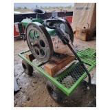 Stover Engine, Pulley, 2 Gas Tanks, Cart