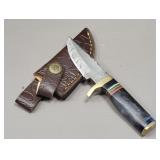 Damascus Knife w/ Sheath