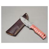 Damascus Knife w/ Sheath