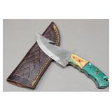 Damascus Knife w/ Sheath