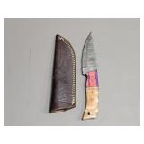 Damascus Knife w/  Sheath