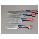 4-pc Damascus Chef Set