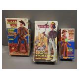 Vintage 1960s Johnny West Action Figures w/ Extras