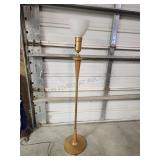 Vintage Mid Century Floor Lamp w/ Milk Glass Shade
