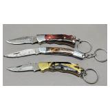 3 -- Damascus Pocket Knives