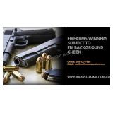Firearm Winners Subject to Background Check.