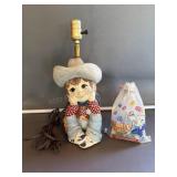 Vintage Marbles & Marble King Bag & Cowboy Lamp