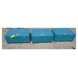 3-- Metal Storage Boxes