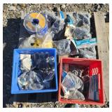 2 Crates of Sprinkler Roundup/Blue Irrigation Hose