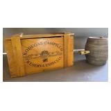 Wooden Wine Box & Mini Keg