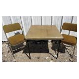 Card Table w/2 Folding Chairs