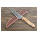 Damascus Knife w/ Sheath