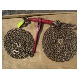 1- 5400 lb Ratchet Binder/ 2- 5/16" Chains