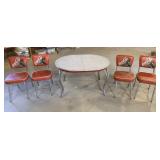 Retro Dining Table & 4 Coke Chairs