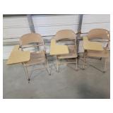 3- Folding School Chairs