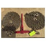 1- 5400 lb Ratchet Binder/ 2- 5/16" Chains