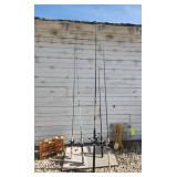 5 - Fishing Rods, Craw Fish Trap, Tackle Box