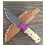 Damascus Knife w/ Sheath