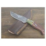 Damascus Knife w/ Sheath