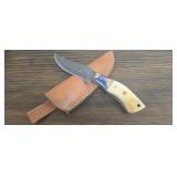 Damascus Knife w/ Sheath