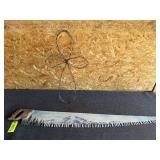 Painted Saw Blade & Barbed Wire Cross